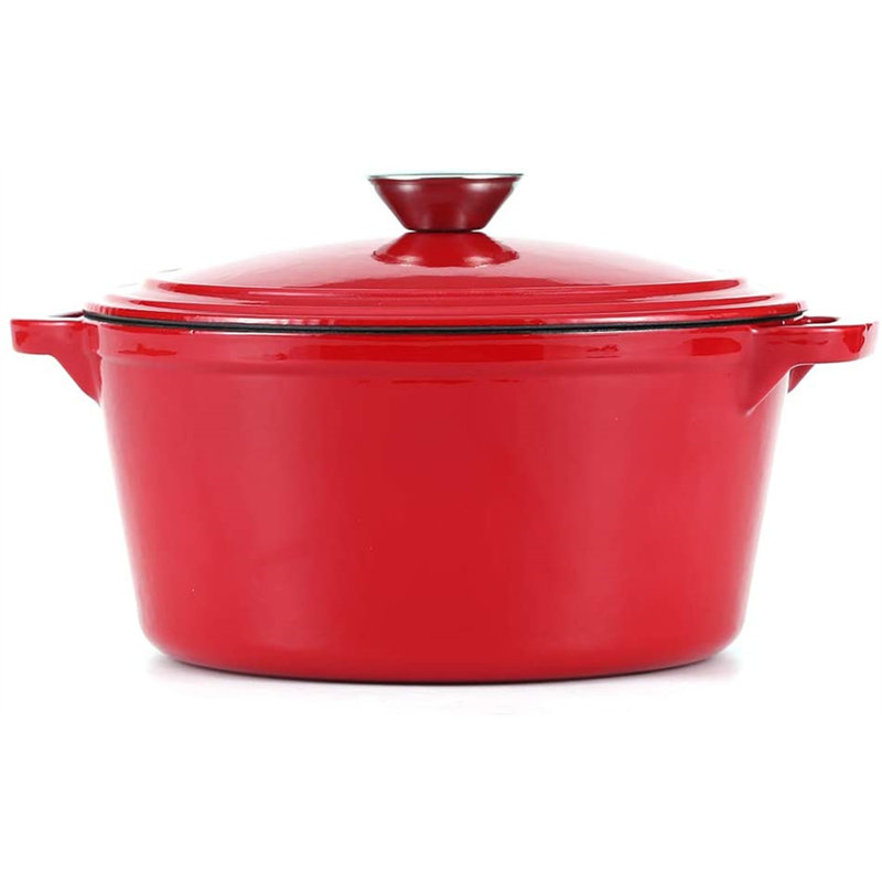 TianRan Enameled Cast Iron Dutch Oven 4 Quart Cast Iron Multi Cooker